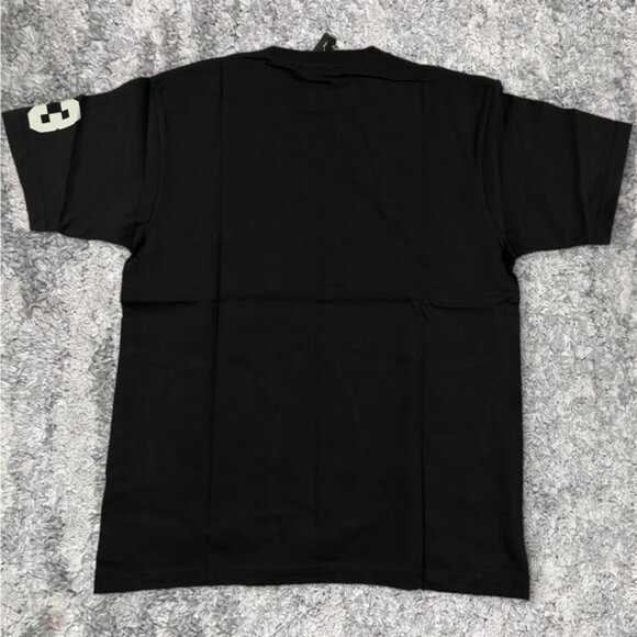 NWT AMIRI Asymmetrical Logo Mens Large Shirt Black - Picture 2 of 4